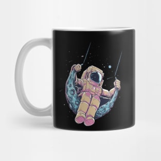 Astronaut Swinging From The Moon Mug